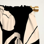 Freedom - Bird and Flower - Black and White  Window Curtain Gallery Image 2