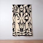 Freedom - Bird and Flower - Black and White  Window Curtain Gallery Image 3
