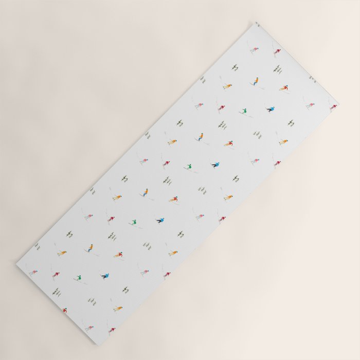 Mountain Skiers Pattern Yoga Mat Gallery Image 1