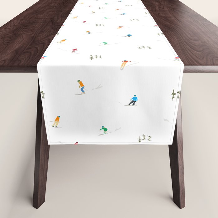 Mountain Skiers Pattern Table Runner Gallery Image 1