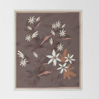 Floral Mocha 3 Throw Blanket Gallery Image 2