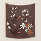Floral Mocha 3 Wall Tapestry Gallery Image 4