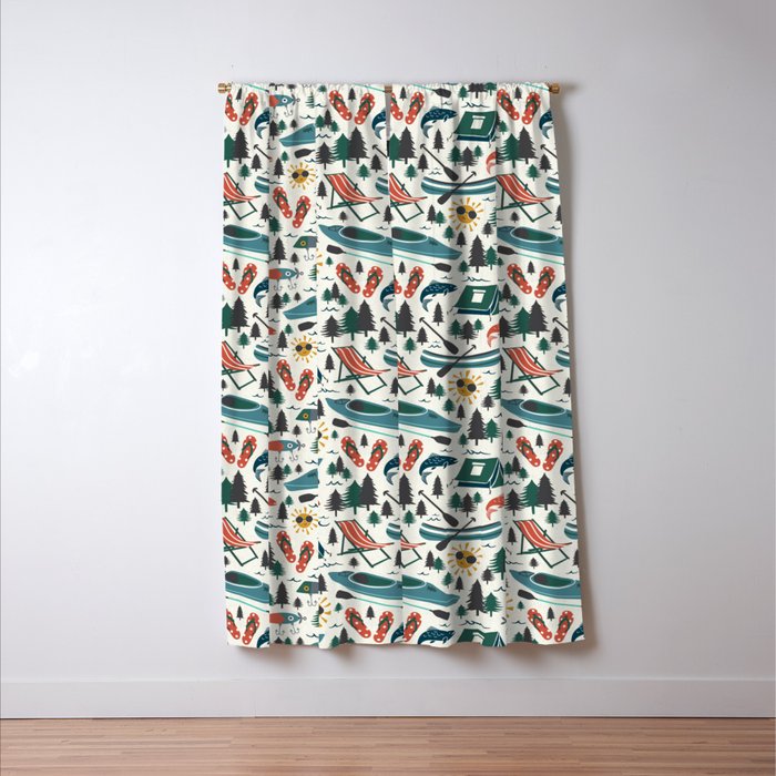 Lake Life - Summer Ivory Window Curtain Gallery Image 3