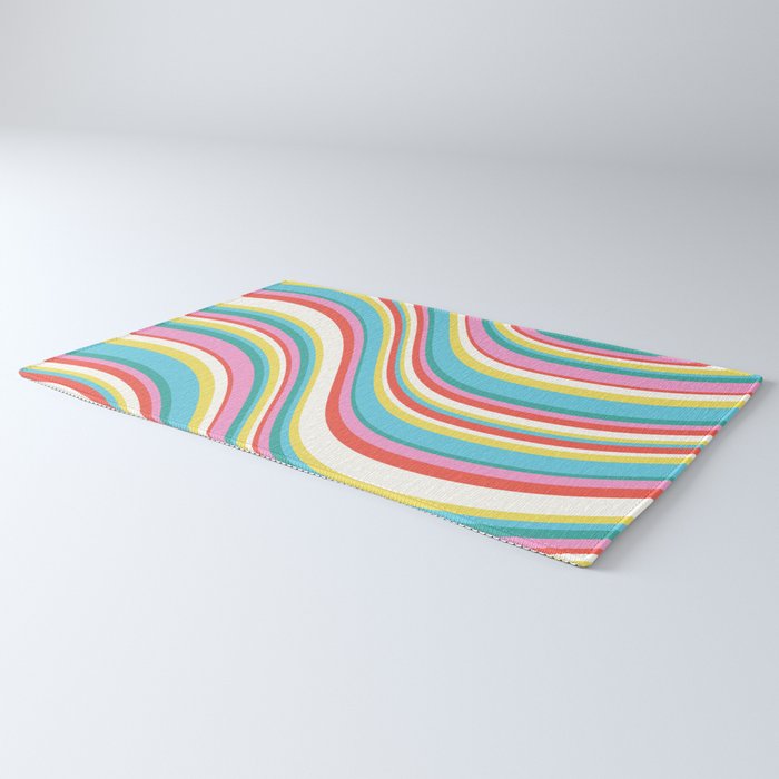  Wavy Stripes II - 60s Candy Rainbow Rug Gallery Image 3