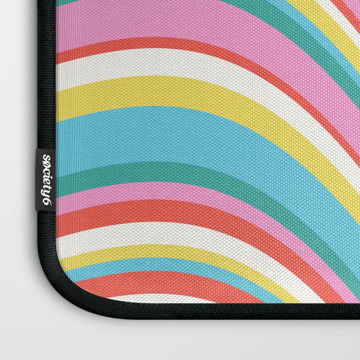  Wavy Stripes II - 60s Candy Rainbow Laptop Sleeve Gallery Image 3