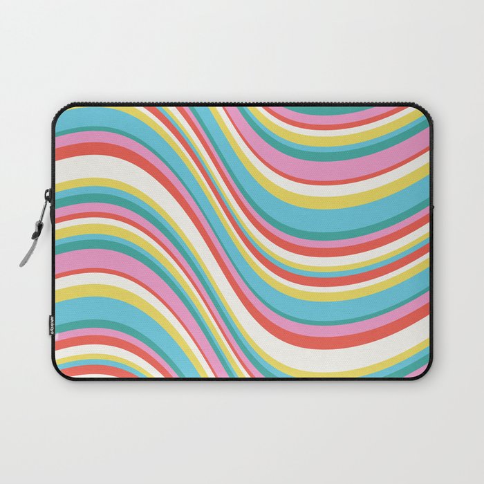  Wavy Stripes II - 60s Candy Rainbow Laptop Sleeve Gallery Image 1