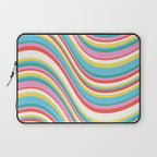  Wavy Stripes II - 60s Candy Rainbow Laptop Sleeve Gallery Image 1