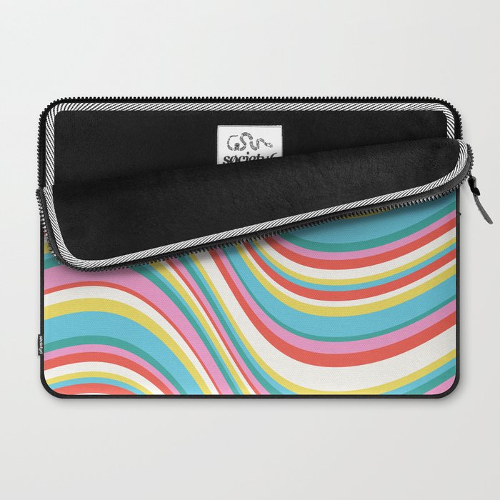  Wavy Stripes II - 60s Candy Rainbow Laptop Sleeve Gallery Image 2