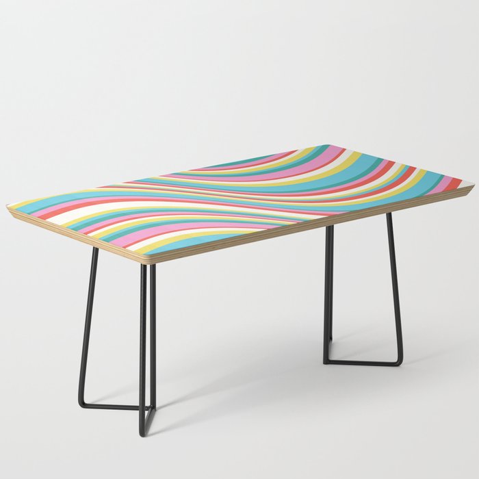  Wavy Stripes II - 60s Candy Rainbow Coffee Table Gallery Image 1