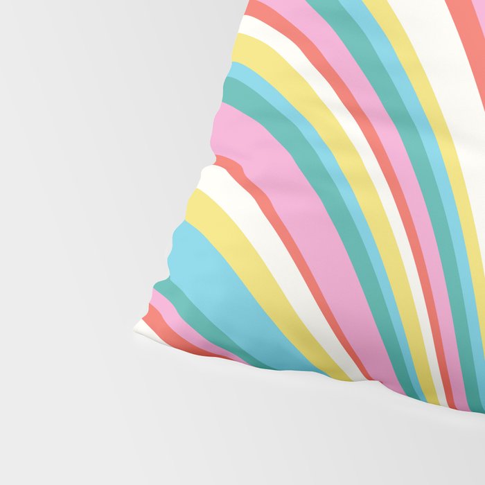  Wavy Stripes II - 60s Candy Rainbow Pillow Sham Gallery Image 4