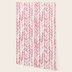 Large Oversize Sweater Braids Pink Blush Watercolor All Over Wallpaper Gallery Image 2