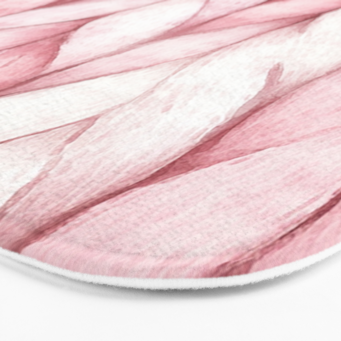 Large Oversize Sweater Braids Pink Blush Watercolor All Over Bath Mat Gallery Image 3