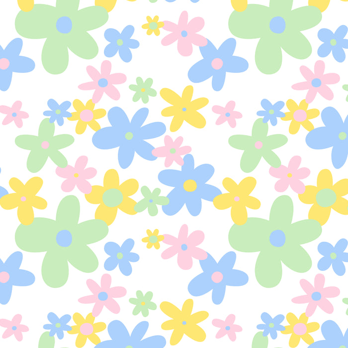 Colorful pastel flower art pattern Coffee Mug Gallery Image 2