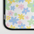 Colorful pastel flower art pattern Laptop Sleeve Gallery Image 3