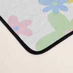 Colorful pastel flower art pattern Desk Mat Gallery Image 4