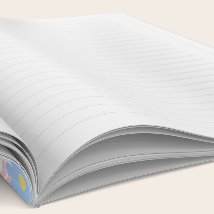 Colorful pastel flower art pattern Notebook Gallery Image 2