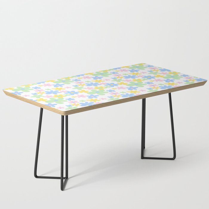 Colorful pastel flower art pattern Coffee Table Gallery Image 1
