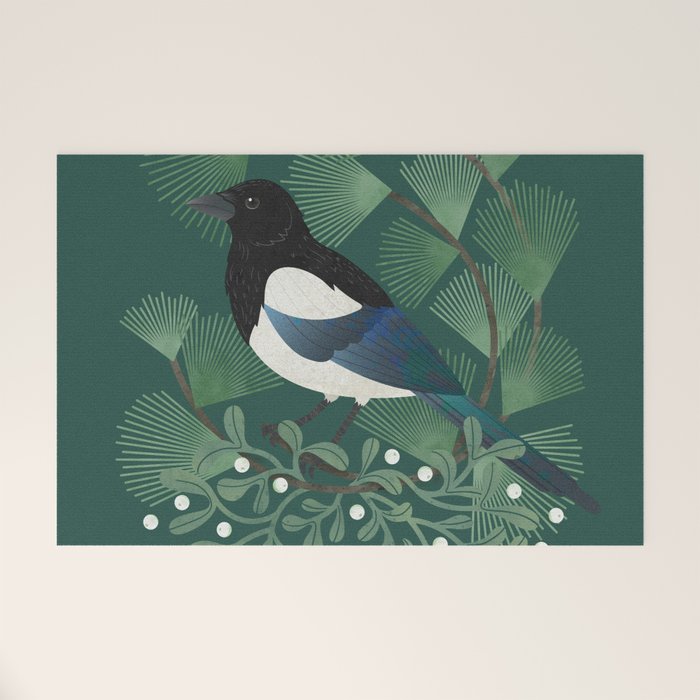 Magpie & Mistletoe Welcome Mat Gallery Image 1