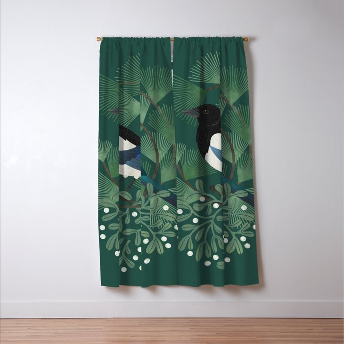 Magpie & Mistletoe Window Curtain Gallery Image 3