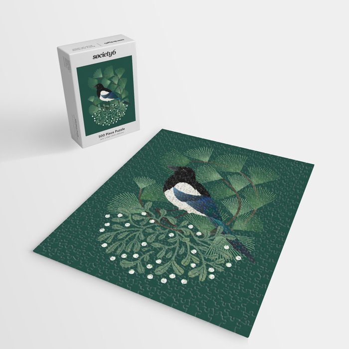 Magpie & Mistletoe Jigsaw Puzzle Gallery Image 2