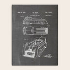 Fire Truck Patent - Fireman Art - Black Chalkboard Notebook Gallery Image 4