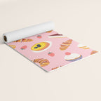 Vintage sweet pastry dessert food pattern Yoga Mat Gallery Image 2