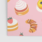 Vintage sweet pastry dessert food pattern Poster Gallery Image 3