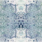 Yoga, Mandala, Green and Blue, Wall Art Boho Coffee Mug Gallery Image 2