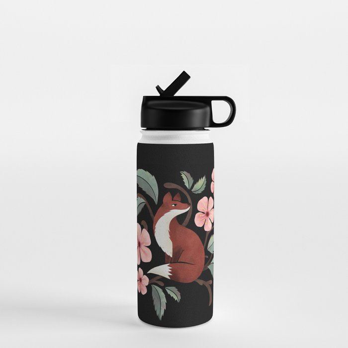 Fox in Cherry Blossoms Water Bottle Gallery Image 1