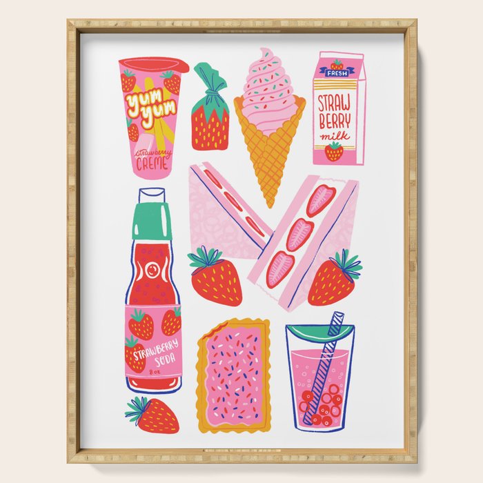 Strawberry Snacks Serving Tray Gallery Image 1