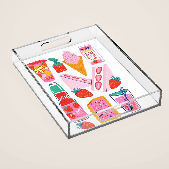 Strawberry Snacks Acrylic Tray Gallery Image 1