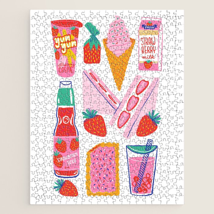 Strawberry Snacks Jigsaw Puzzle Gallery Image 1