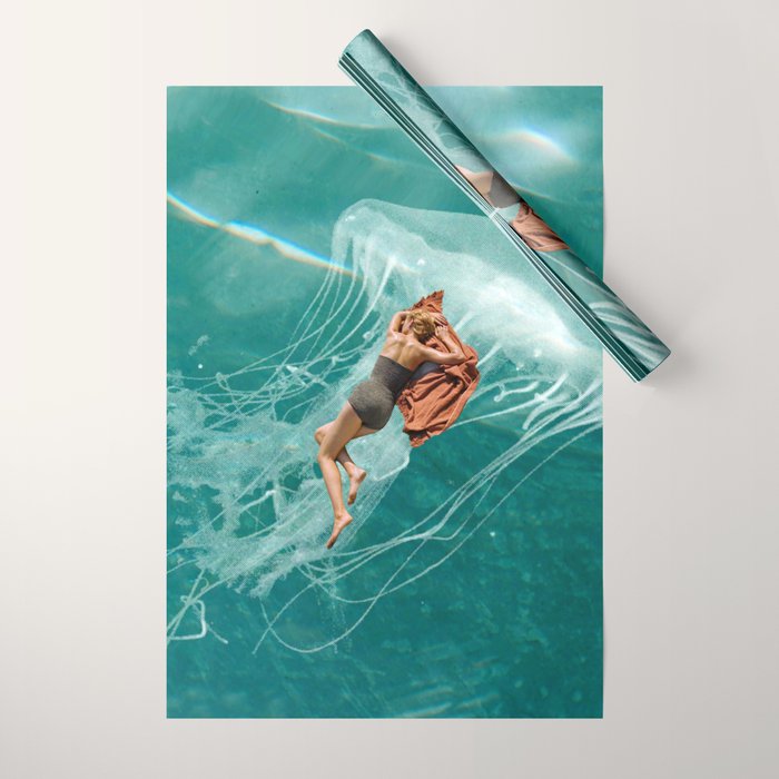Wherever the current takes me (the jellyfish) Wrapping Paper Gallery Image 1