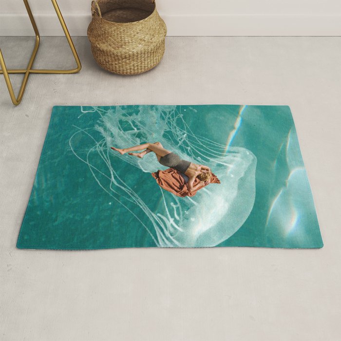 Wherever the current takes me (the jellyfish) Rug Gallery Image 1