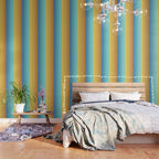 Gradient Curvature XII Beachy Blue and Orange Wallpaper Gallery Image 3