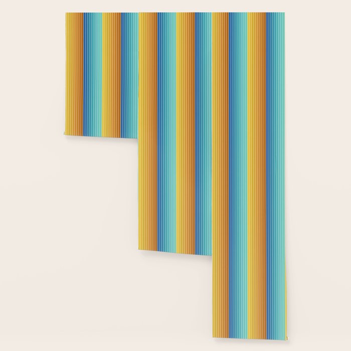 Gradient Curvature XII Beachy Blue and Orange Wallpaper Gallery Image 3