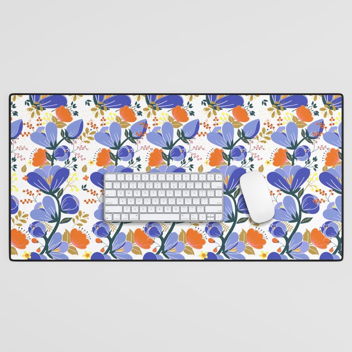folk spring flowers no2 Desk Mat Gallery Image 1