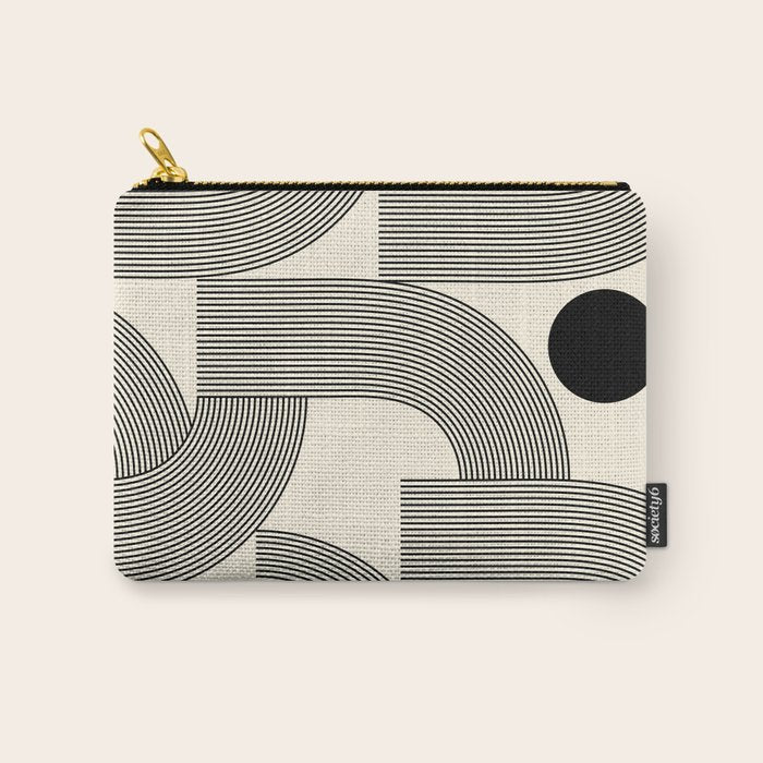 Abstraction_SUNLIGHT_SUNSHINE_LINE_POP_ART_Minimalism_001A Carry All Pouch Gallery Image 1