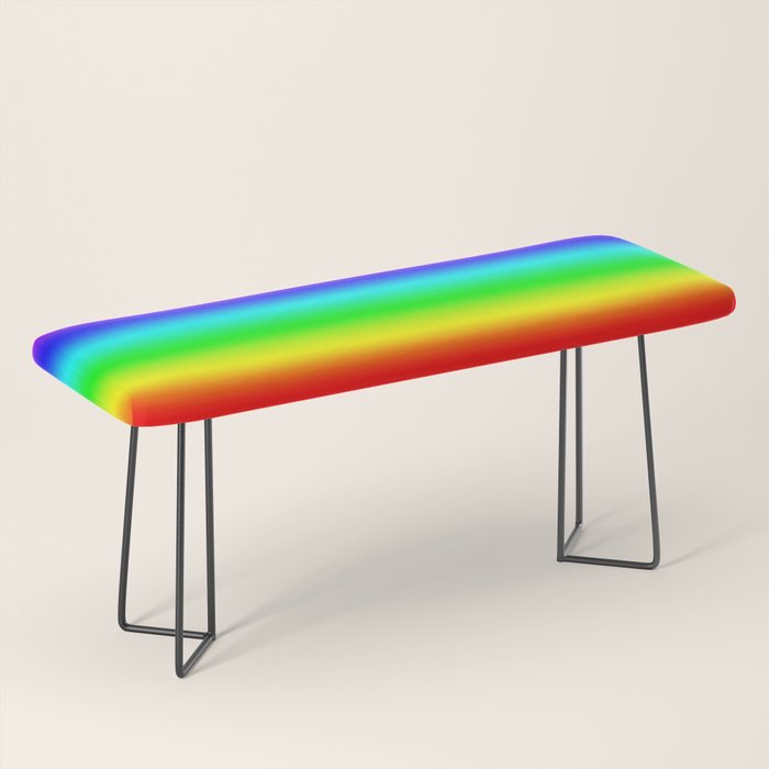 Modern Bright Rainbow Colors Ombre Bench Gallery Image 1