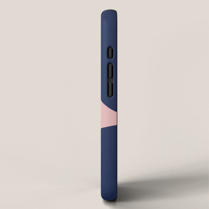 Bird Family in Pink, Navy Blue, and Mustard -  Minimalist Scandinavian Mid-Century Modern Design iPhone Case Gallery Image 2