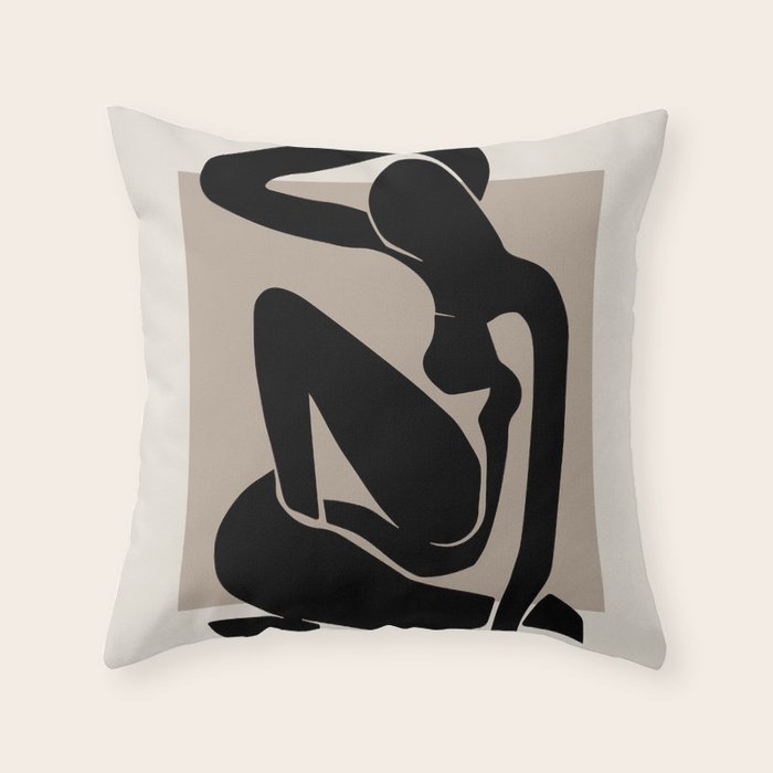 Female Matisse Print, Henri Matisse, Matisse Poster, Matisse Art,Matisse Cut Out, Fine Art Print Throw Pillow Gallery Image 6
