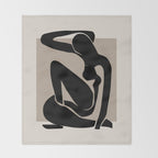 Female Matisse Print, Henri Matisse, Matisse Poster, Matisse Art,Matisse Cut Out, Fine Art Print Throw Blanket Gallery Image 2