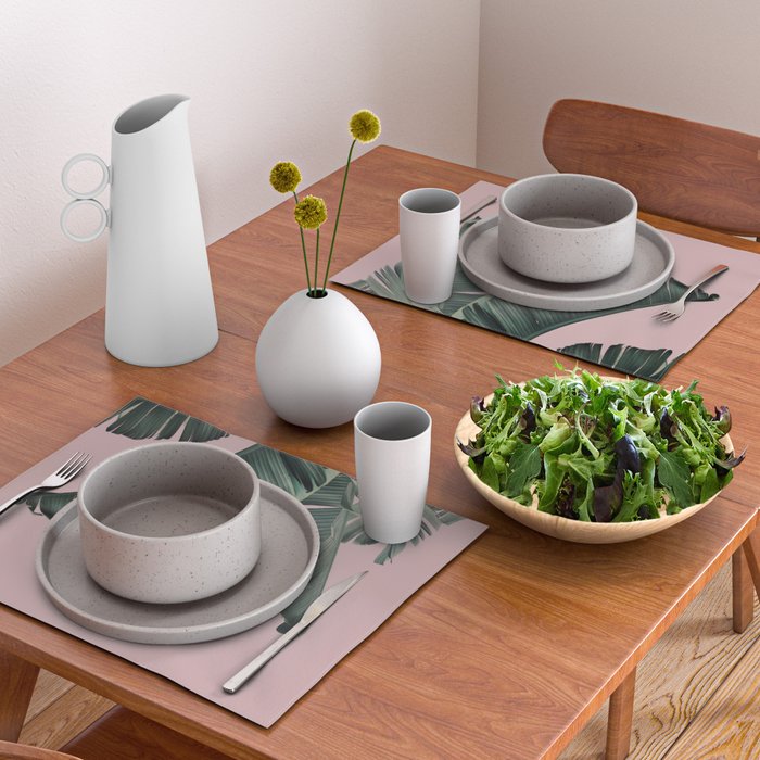 Banana Leaf Blush Placemat Gallery Image 2
