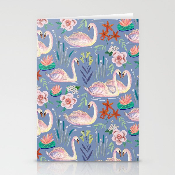 Swan Pattern Stationery Card Gallery Image 1