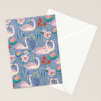 Swan Pattern Stationery Card Gallery Image 2