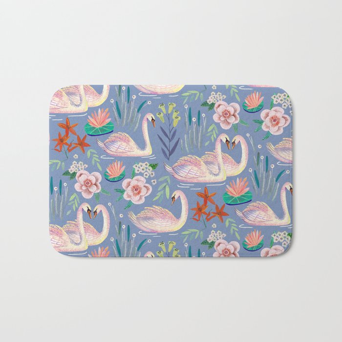 Swan Pattern Bath Mat Gallery Image 1
