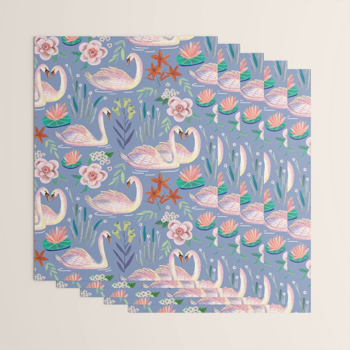Swan Pattern Wrapping Paper Gallery Image 3