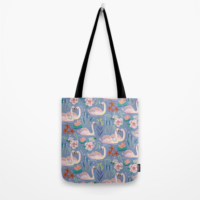 Swan Pattern Tote Bag Gallery Image 2