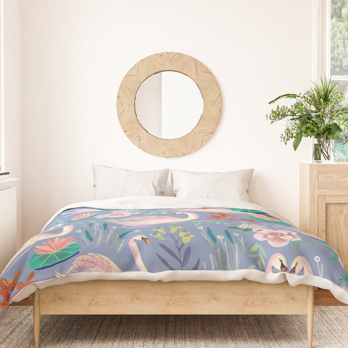 Swan Pattern Duvet Cover Gallery Image 3