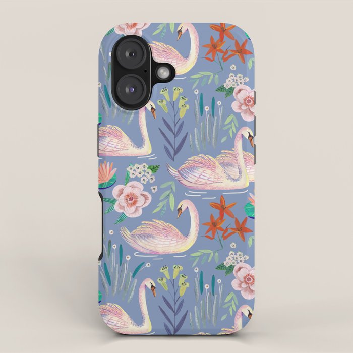 Swan Pattern iPhone Case Gallery Image 1